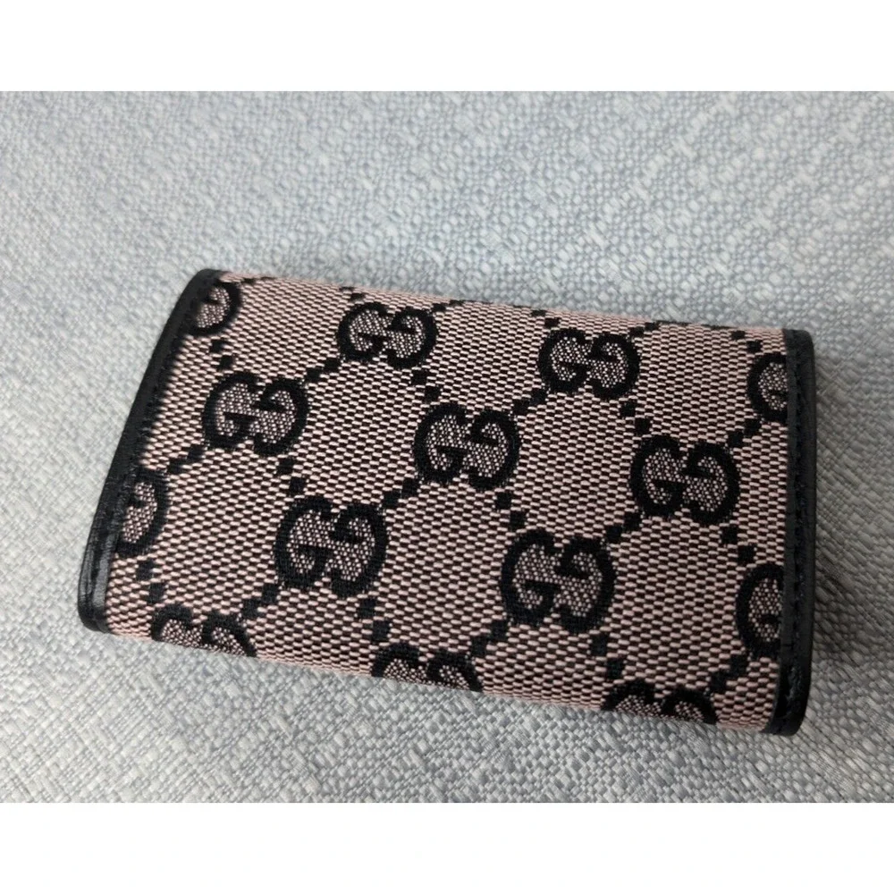 Gucci GG Canvas Bamboo 6 Key Holder Case‎ NEW w/box